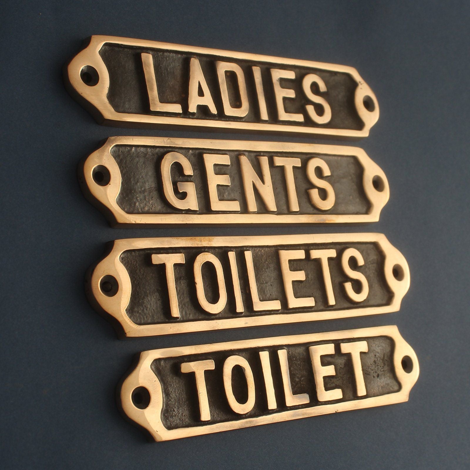 Railway Toilet Signs · Bronze ·-Toilet Sign-Yester Home