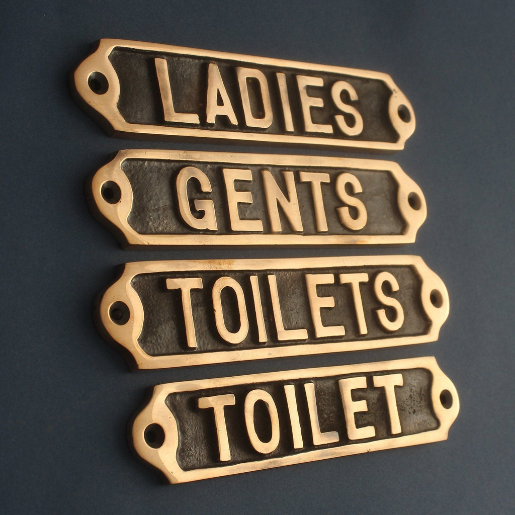 Railway Toilet Signs · Bronze ·