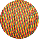 Red Gold & Green Twisted Fabric Braided Cable-Fabric Cable-Yester Home