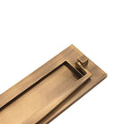 Regency Knocker Postal Plate 250mm Antique Brass-Finger Plates & Letter Plates-Yester Home