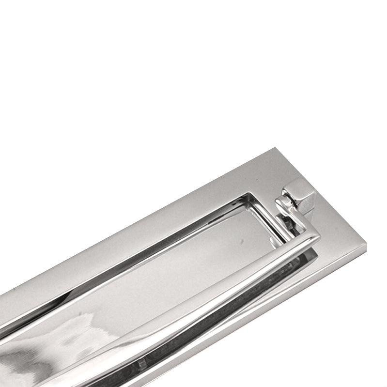Regency Knocker Postal Plate 250mm Polished Chrome-Finger Plates & Letter Plates-Yester Home