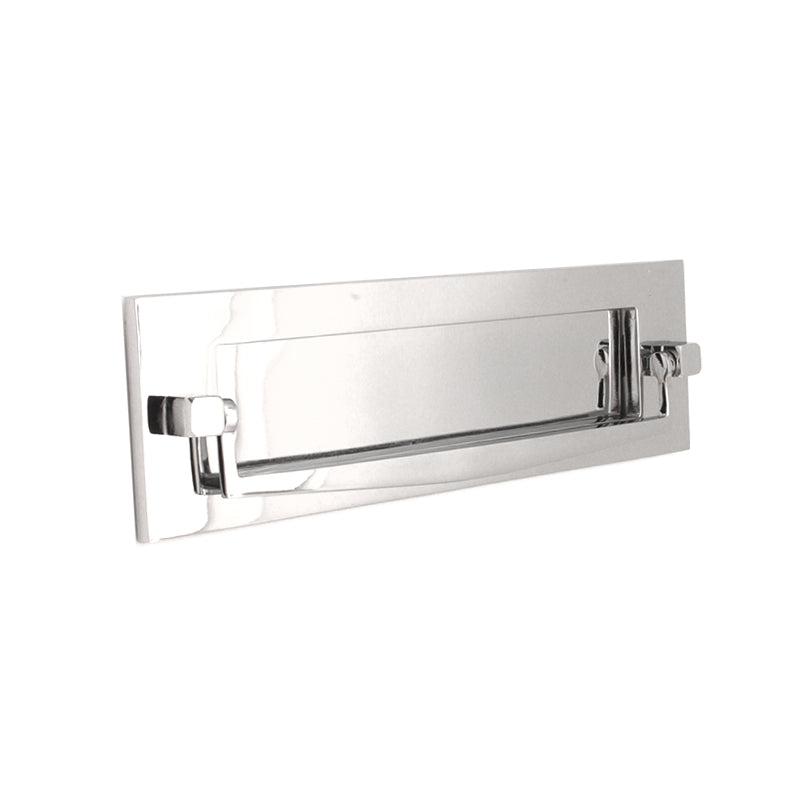 Regency Knocker Postal Plate 250mm Polished Chrome-Finger Plates & Letter Plates-Yester Home