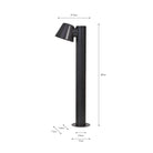 Regent Mast Path Light in Carbon-Path Lights-Yester Home