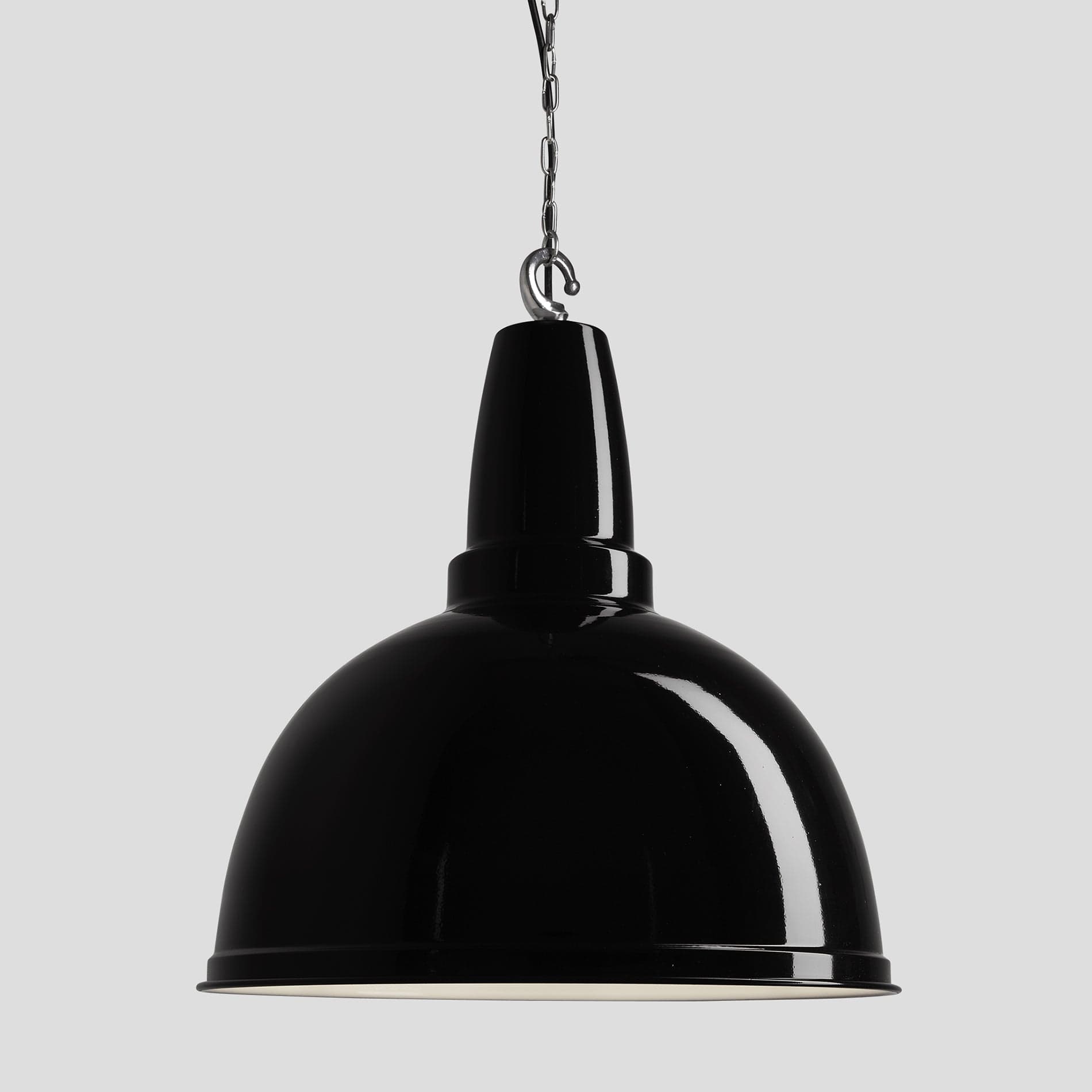 Retro Large Pendant - 17 Inch - Black-Ceiling Lights-Yester Home
