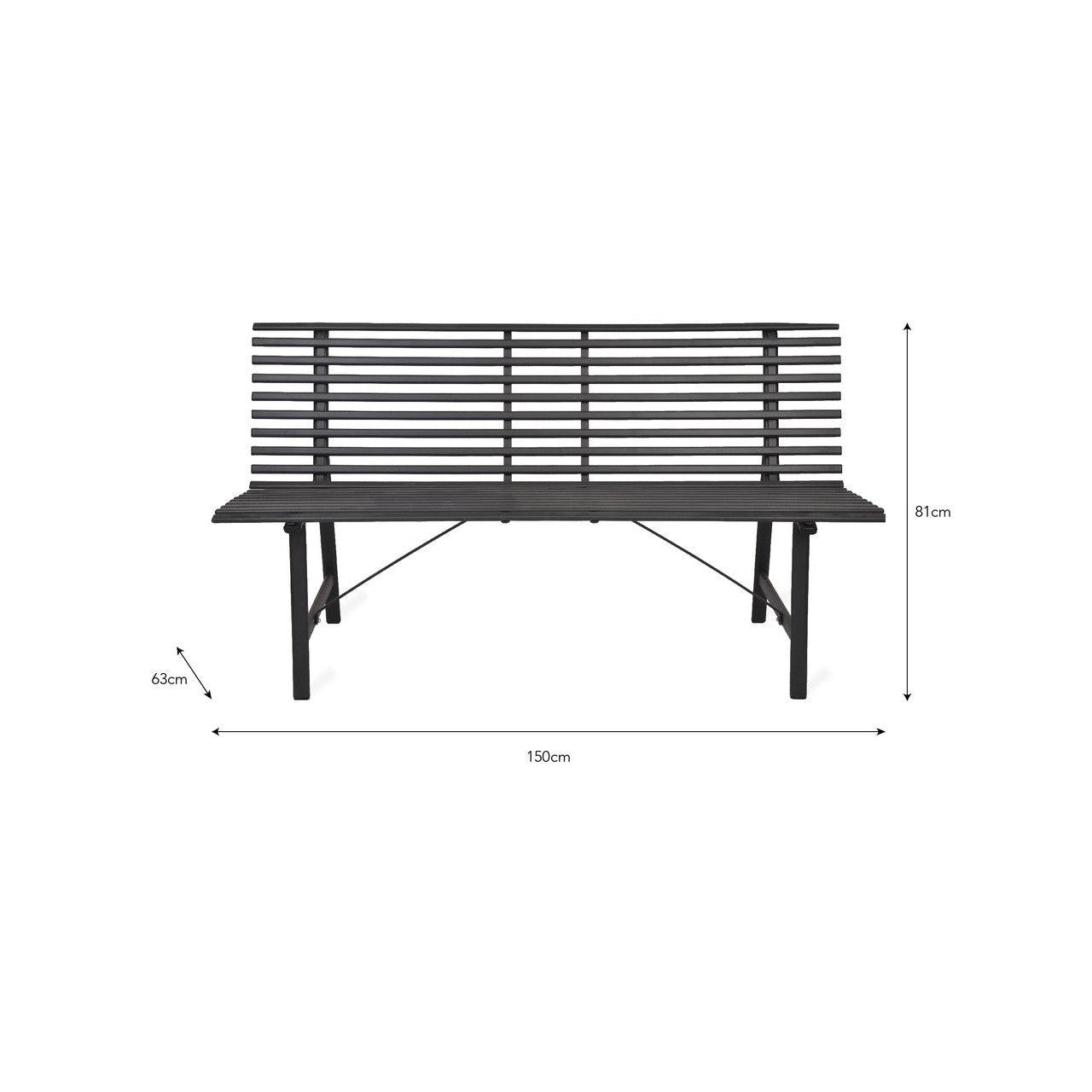 Richmond Bench in Clay - Steel-Outdoor Chairs & Loungers-Yester Home