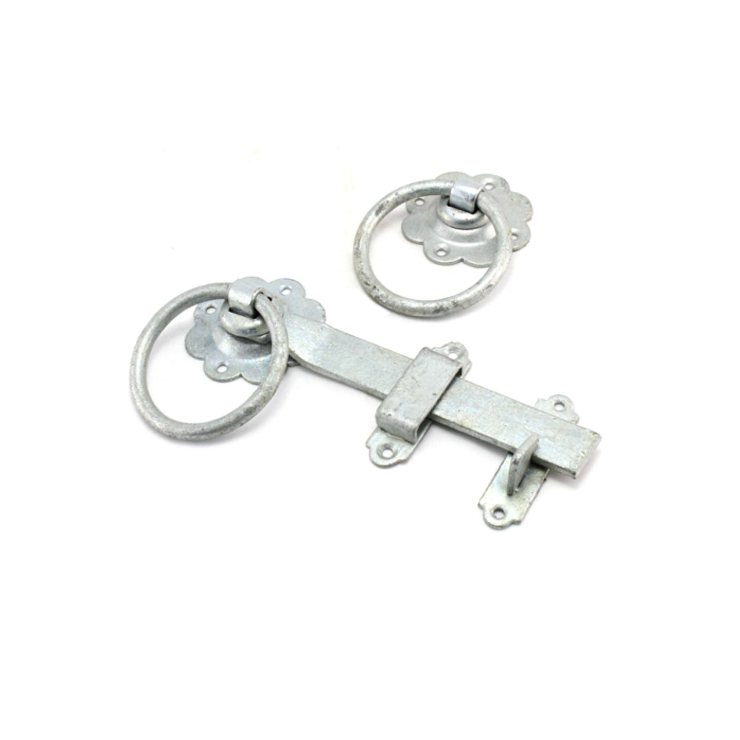 Latch Back Rings Ring Gate Latch - Plain Zinc | Yester Home