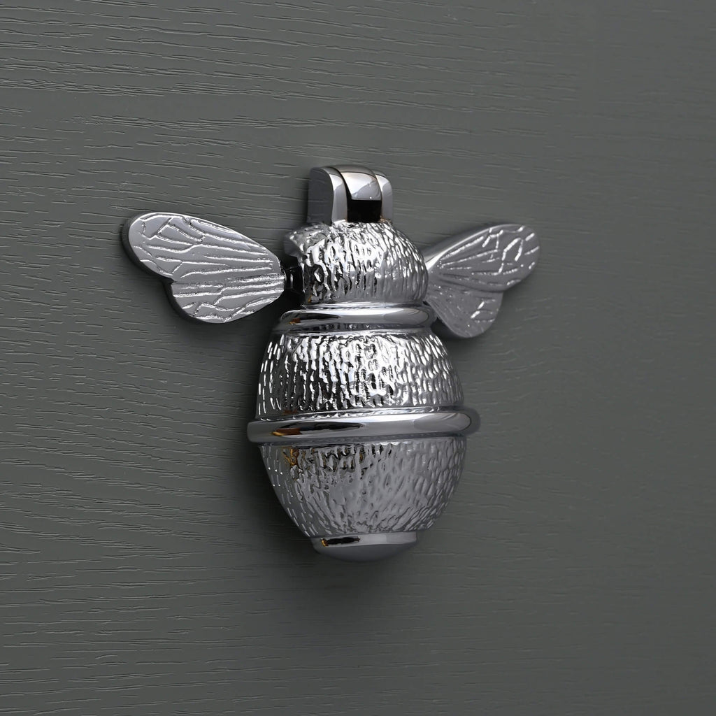 Ringed Bee Door Knocker | Solid Brass-Door Knocker-Yester Home
