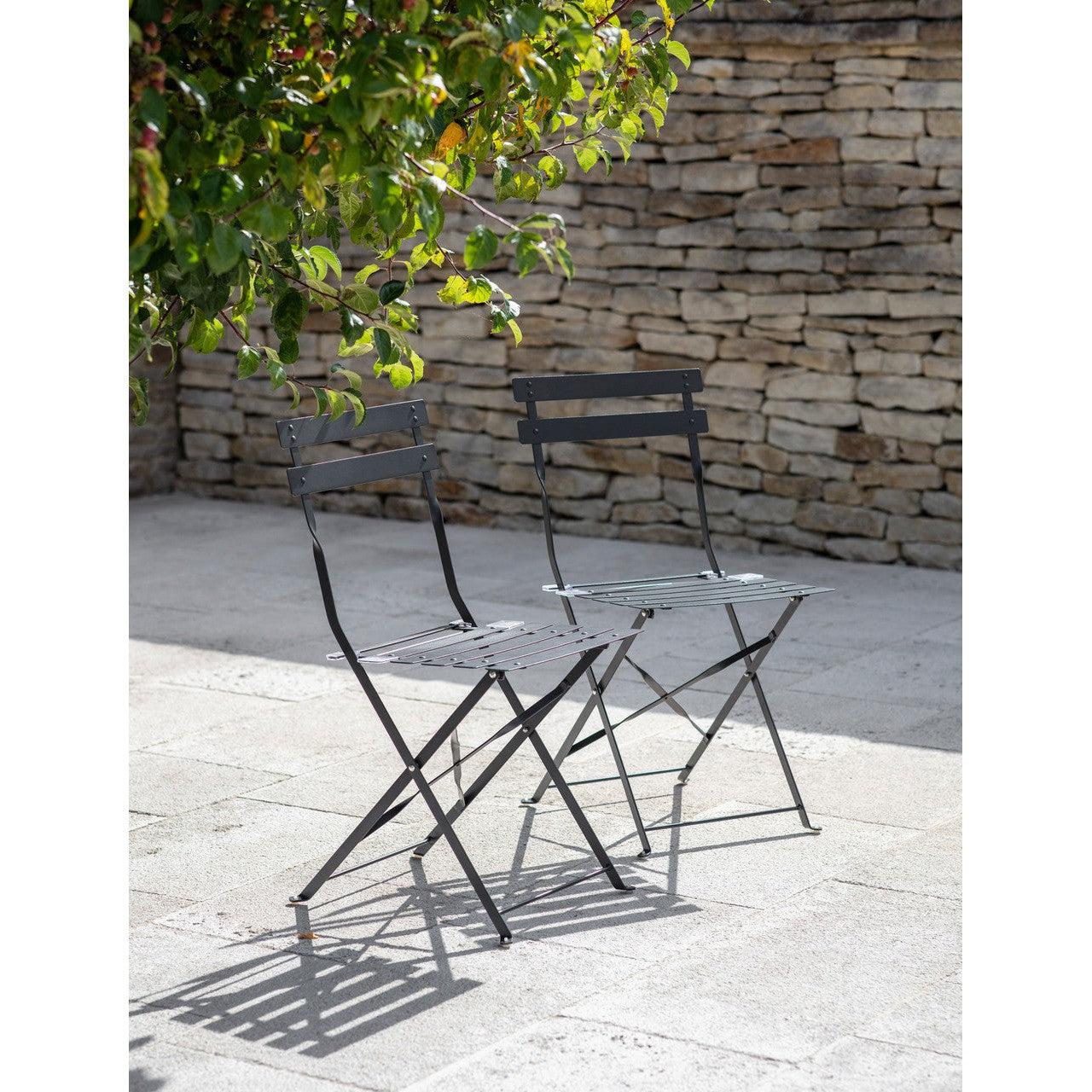 Rive Driote Bistro Chairs | Set of 2 | Carbon - Bistro Furniture & Sets - Garden Trading - Yester Home