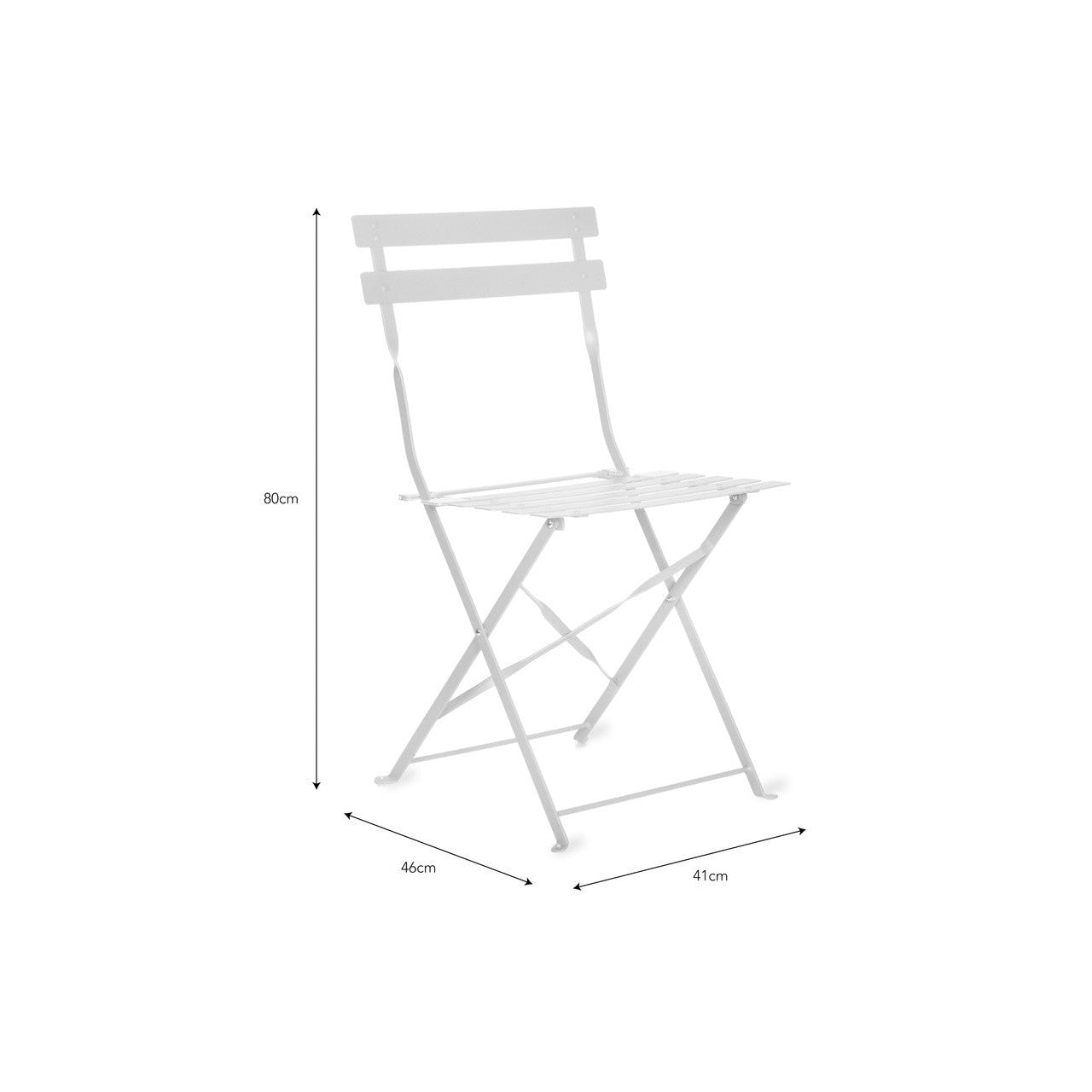 Rive Driote Bistro Chairs | Set of 2 | White Chalk - Bistro Furniture & Sets - Garden Trading - Yester Home