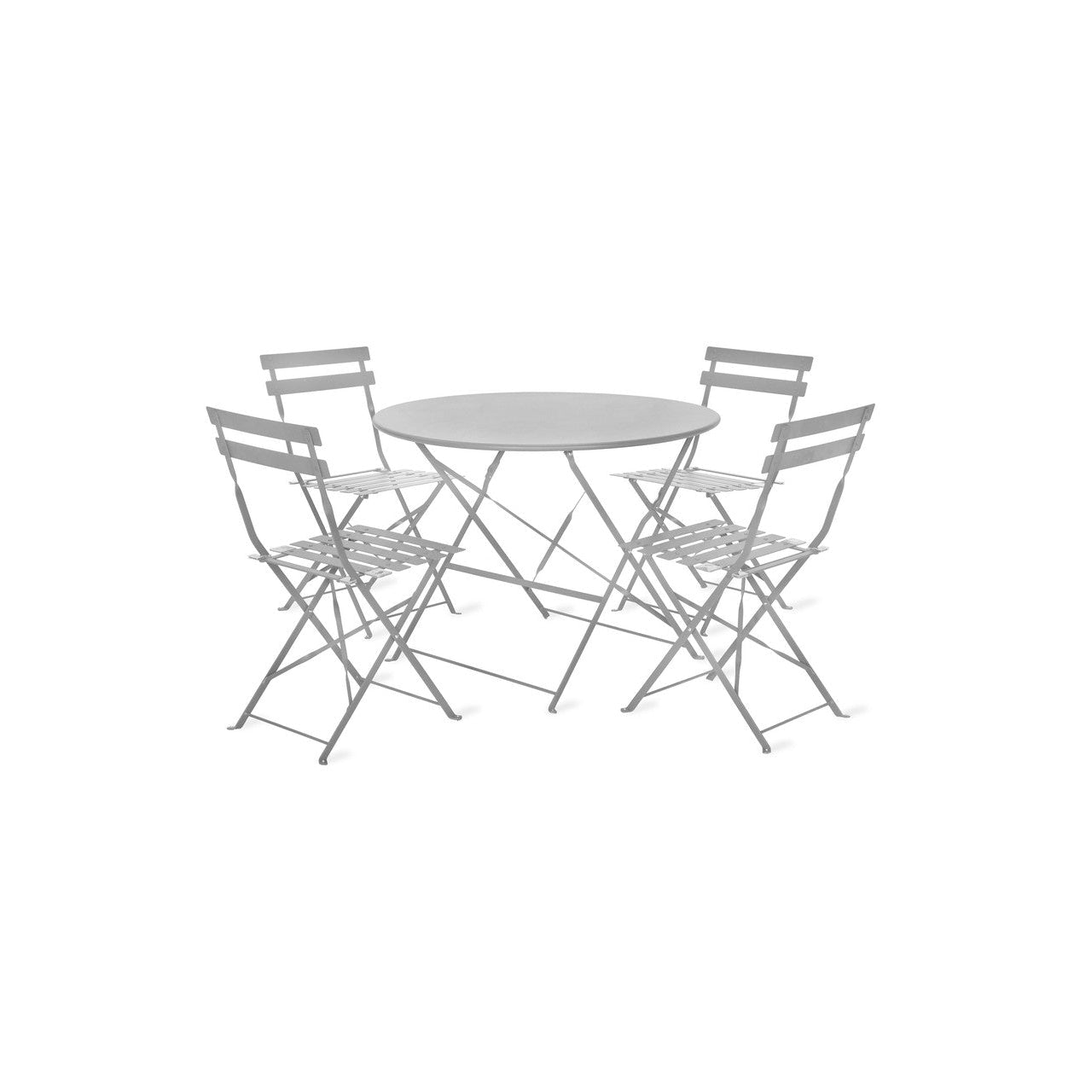 Rive Droite Bistro Set, Large in Chalk - Steel-Bistro Furniture & Sets-Yester Home