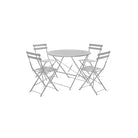 Rive Droite Bistro Set, Large in Chalk - Steel-Bistro Furniture & Sets-Yester Home