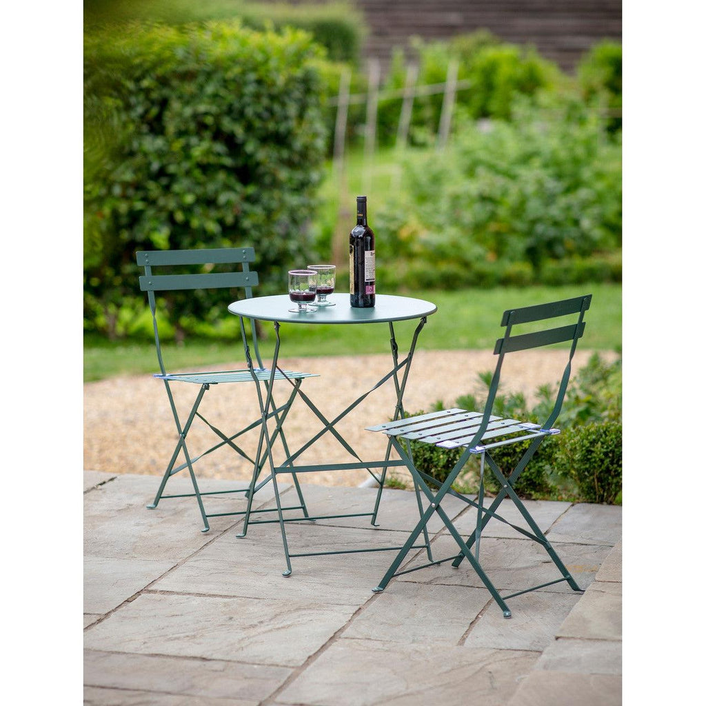 Rive Droite Bistro Set, Large in Forest Green - Steel