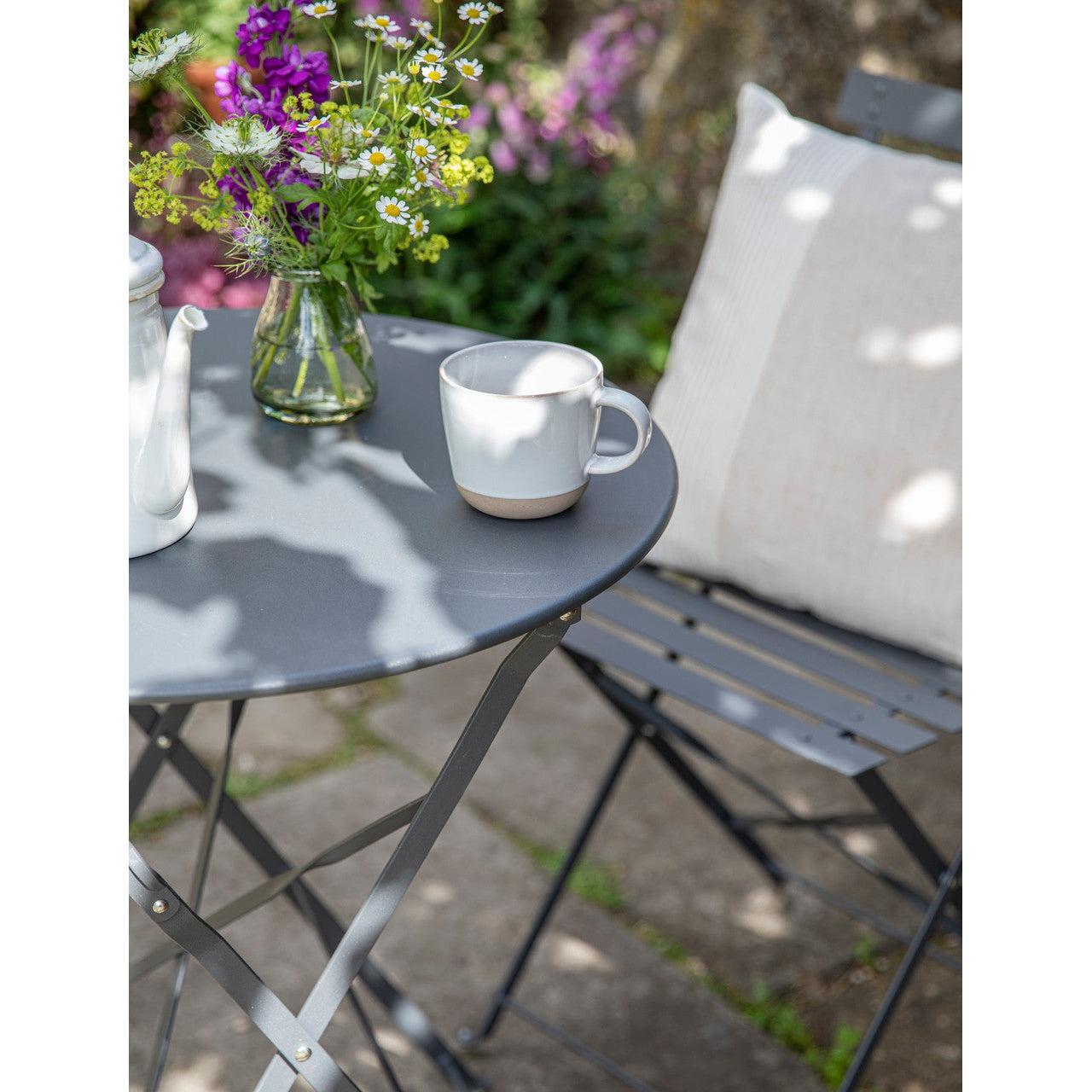 Rive Droite Bistro Set, Small in Carbon - Steel-Bistro Furniture & Sets-Yester Home