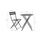 Rive Droite Bistro Set, Small in Carbon - Steel-Bistro Furniture & Sets-Yester Home