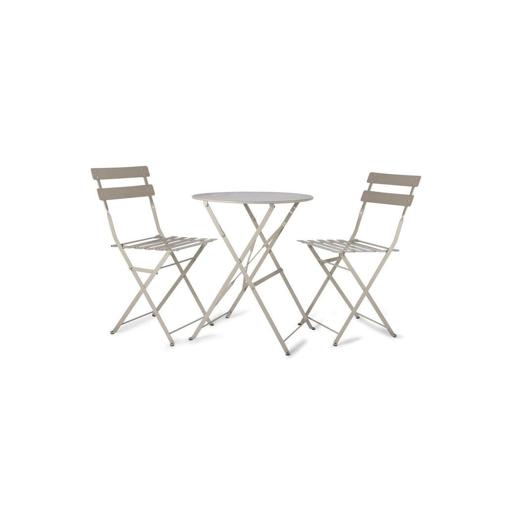 Rive Droite Bistro Set, Small in Clay - Steel-Bistro Furniture & Sets-Yester Home