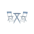 Rive Droite Bistro Set, Small in Cove Blue - Steel-Bistro Furniture & Sets-Yester Home