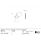 Rosewood 30mm Round Escutcheon | From The Anvil - Escutcheons - From The Anvil - Yester Home