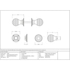 Rosewood & Polished Brass Beehive Mortice/Rim Knob Set | From The Anvil - Mortice Knobs - From The Anvil - Yester Home
