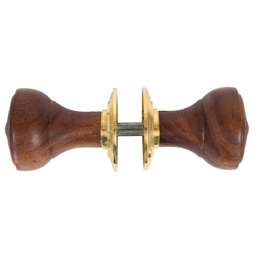 Rosewood Ringed Mortice/Rim Knob Set | From The Anvil-Mortice Knobs-Yester Home