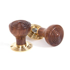 Rosewood Ringed Mortice/Rim Knob Set | From The Anvil - Mortice Knobs - From The Anvil - Yester Home