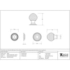 Rosewood and PN Beehive Cabinet Knob 35mm | From The Anvil - Cabinet Knobs - From The Anvil - Yester Home
