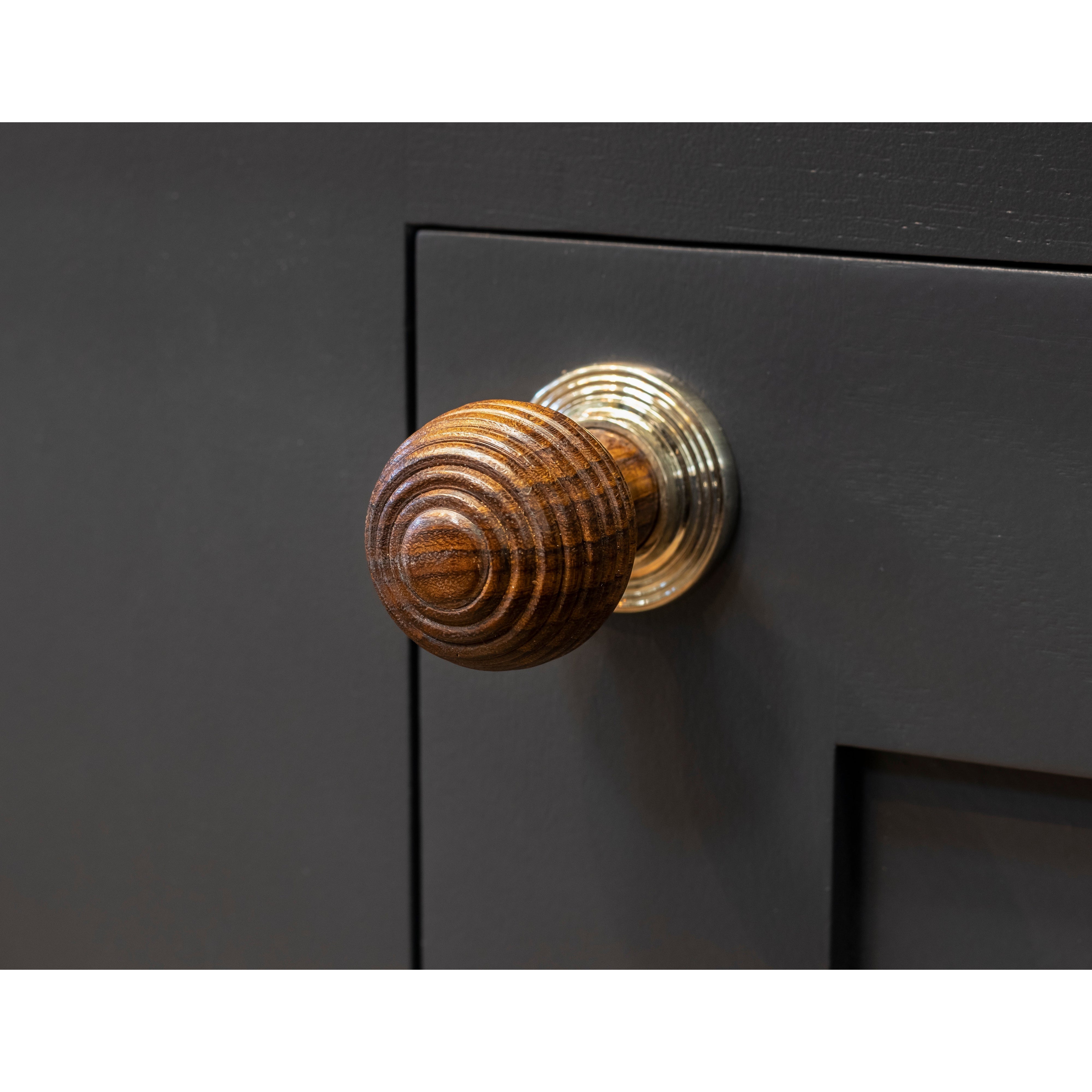 Rosewood and PN Beehive Cabinet Knob 38mm | From The Anvil-Cabinet Knobs-Yester Home