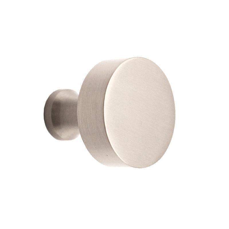 Round Cupboard Knob Satin Silver-Cupboard Knobs-Yester Home