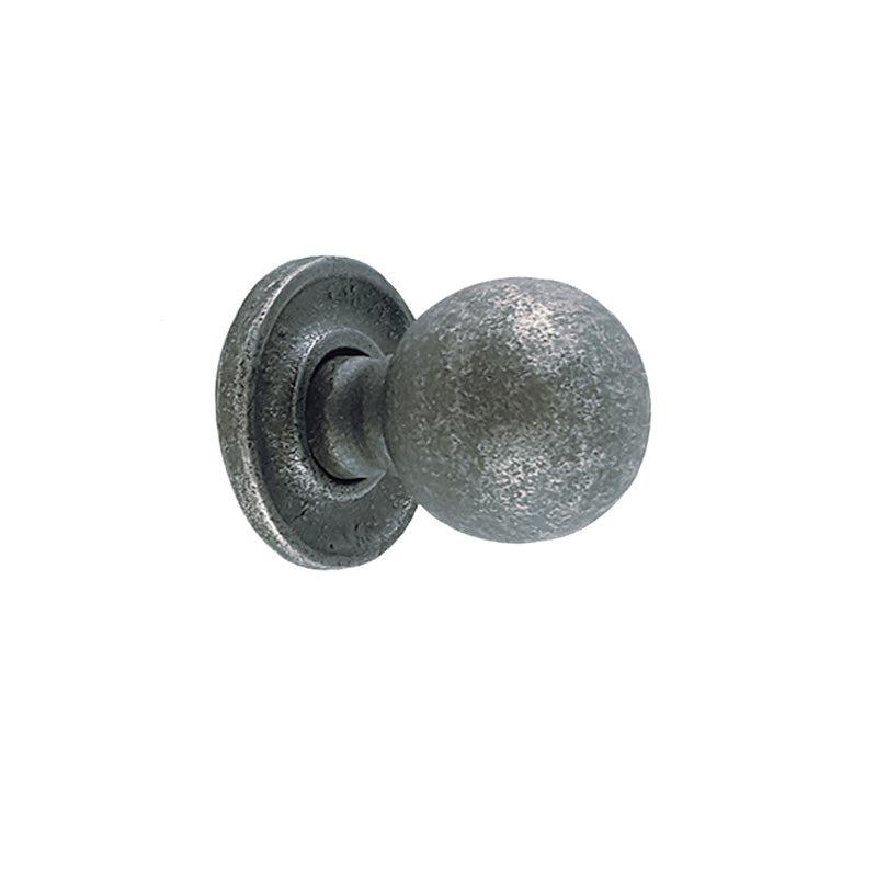 Round with Base Cupboard Knob Pewter-Pewter Cupboard Knobs-Yester Home