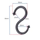 S- Hook Small Matt Black-Ferro Handforged Collection-Yester Home