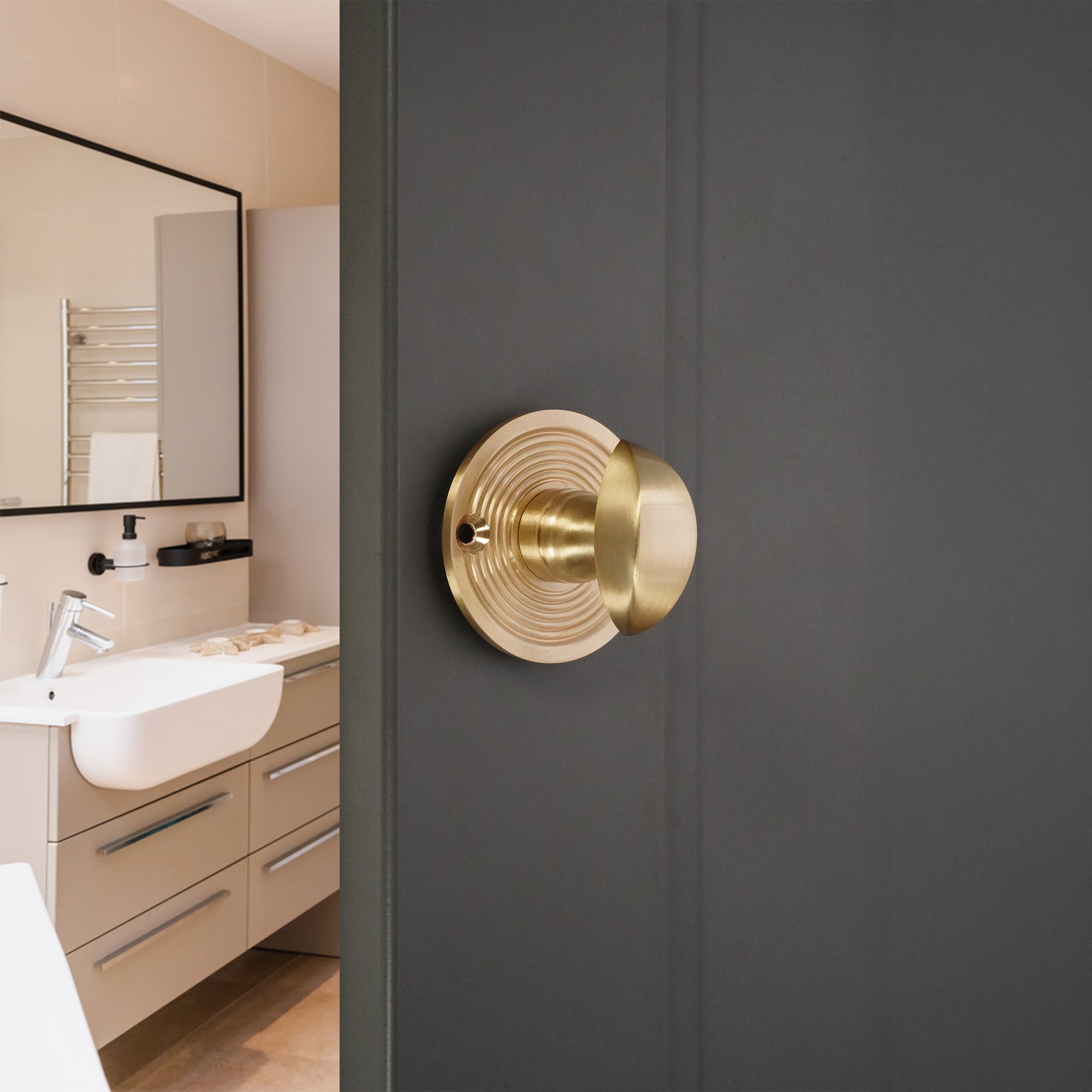 Beehive Turn & Release Satin Brass - Thumbturn - Spira Brass - Yester Home
