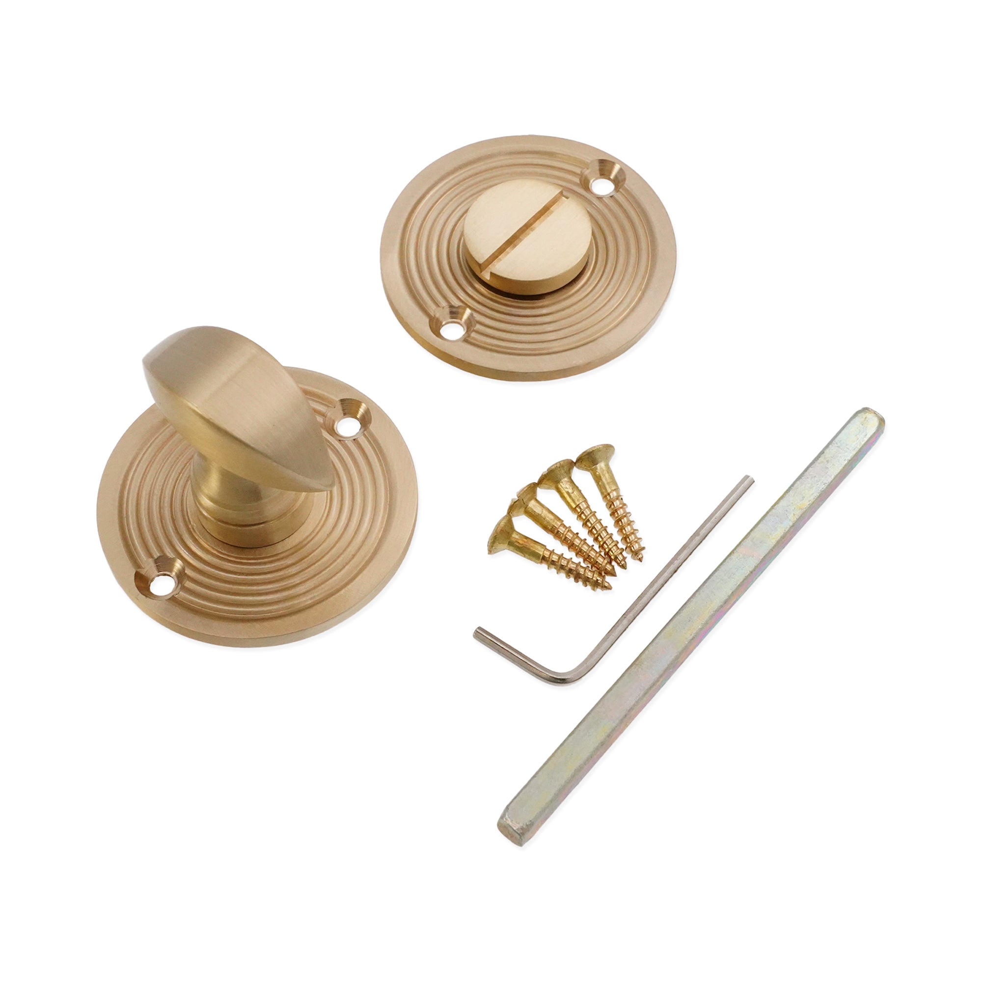 Beehive Turn & Release Satin Brass - Thumbturn - Spira Brass - Yester Home