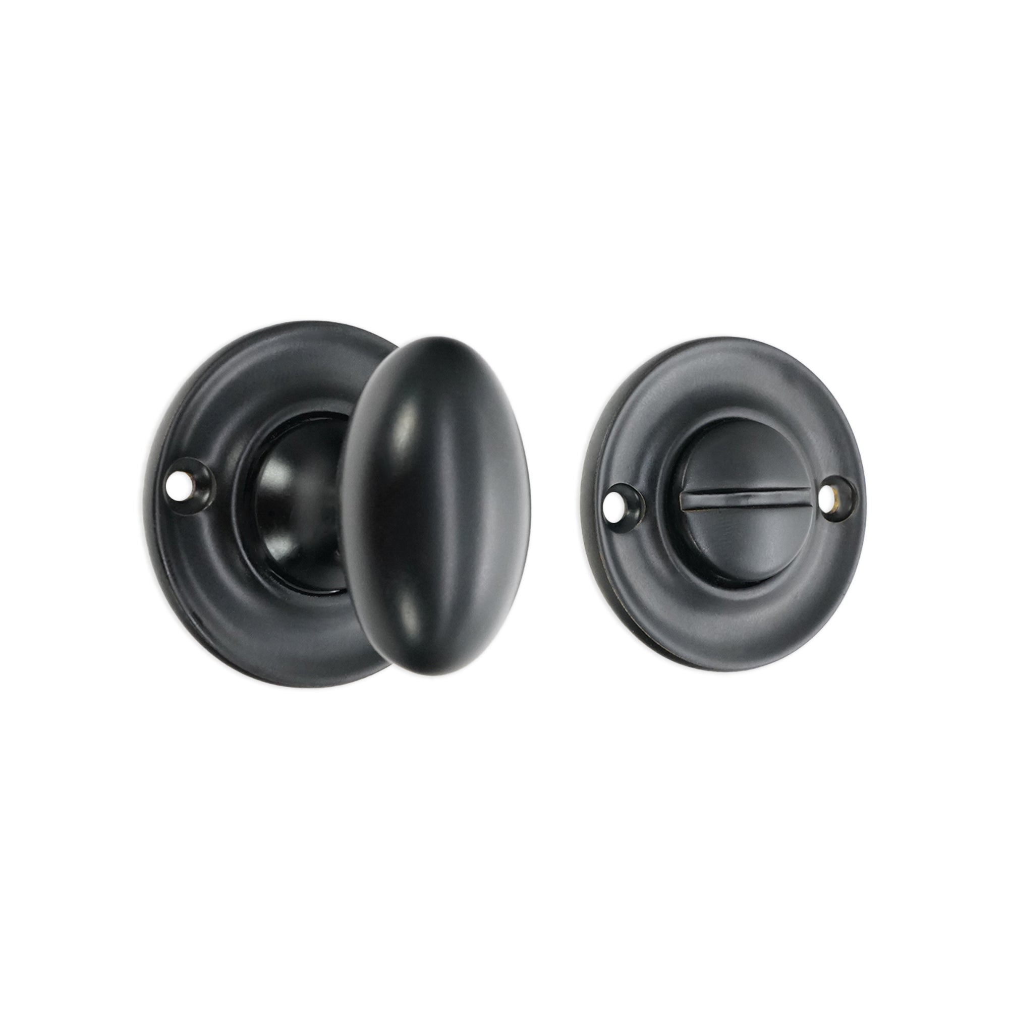 Slimline Turn & Release Matt Black - Thumbturn - Spira Brass - Yester Home
