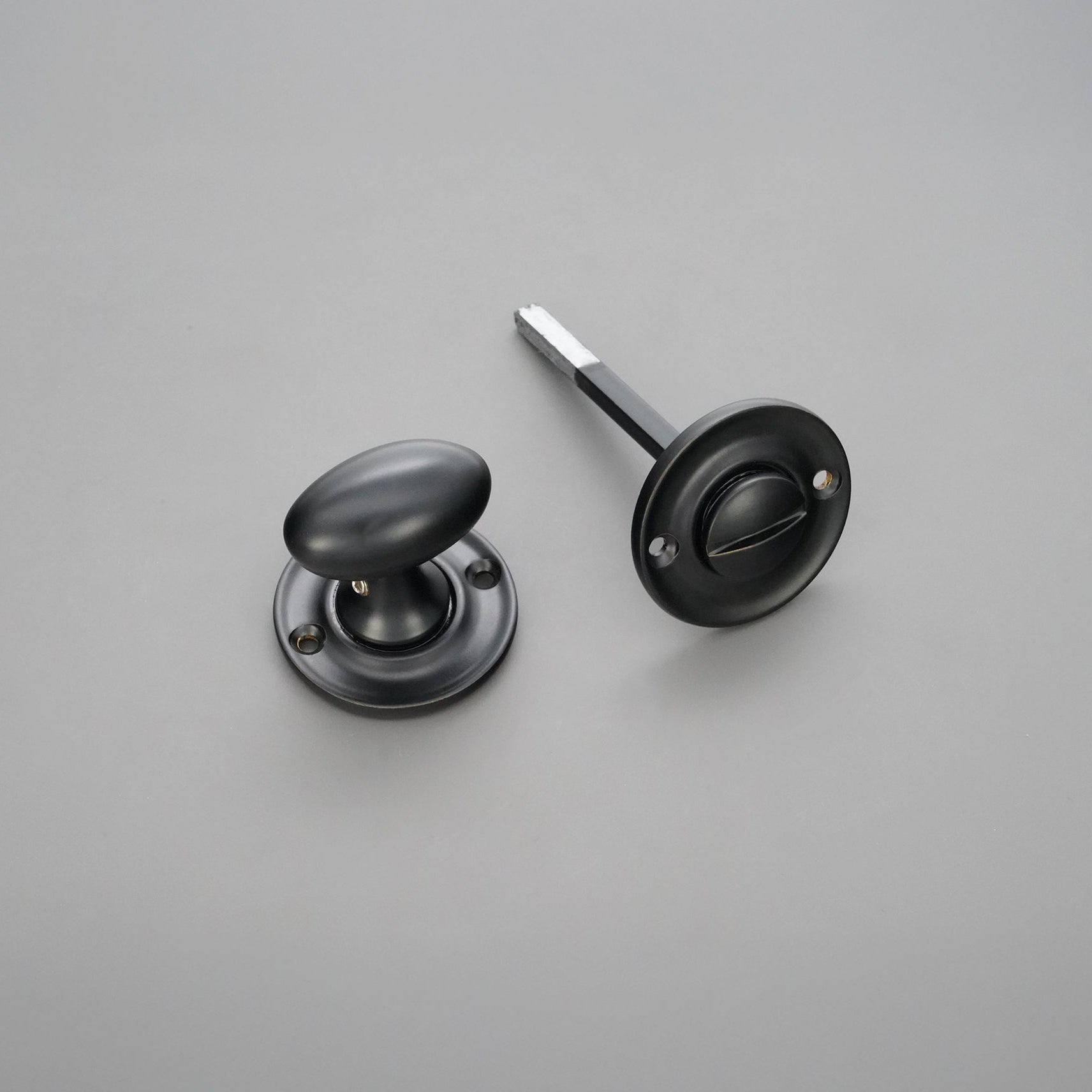 Slimline Turn & Release Matt Black - Thumbturn - Spira Brass - Yester Home