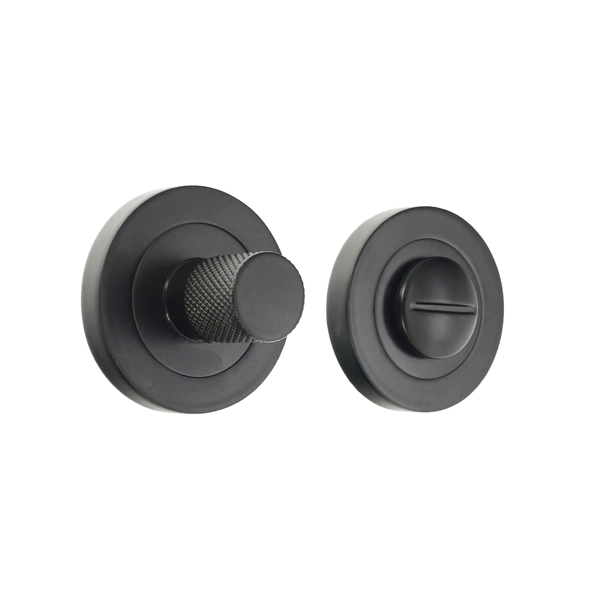 Connaught Knurled Turn & Release Matt Black - Thumbturn - Spira Brass - Yester Home