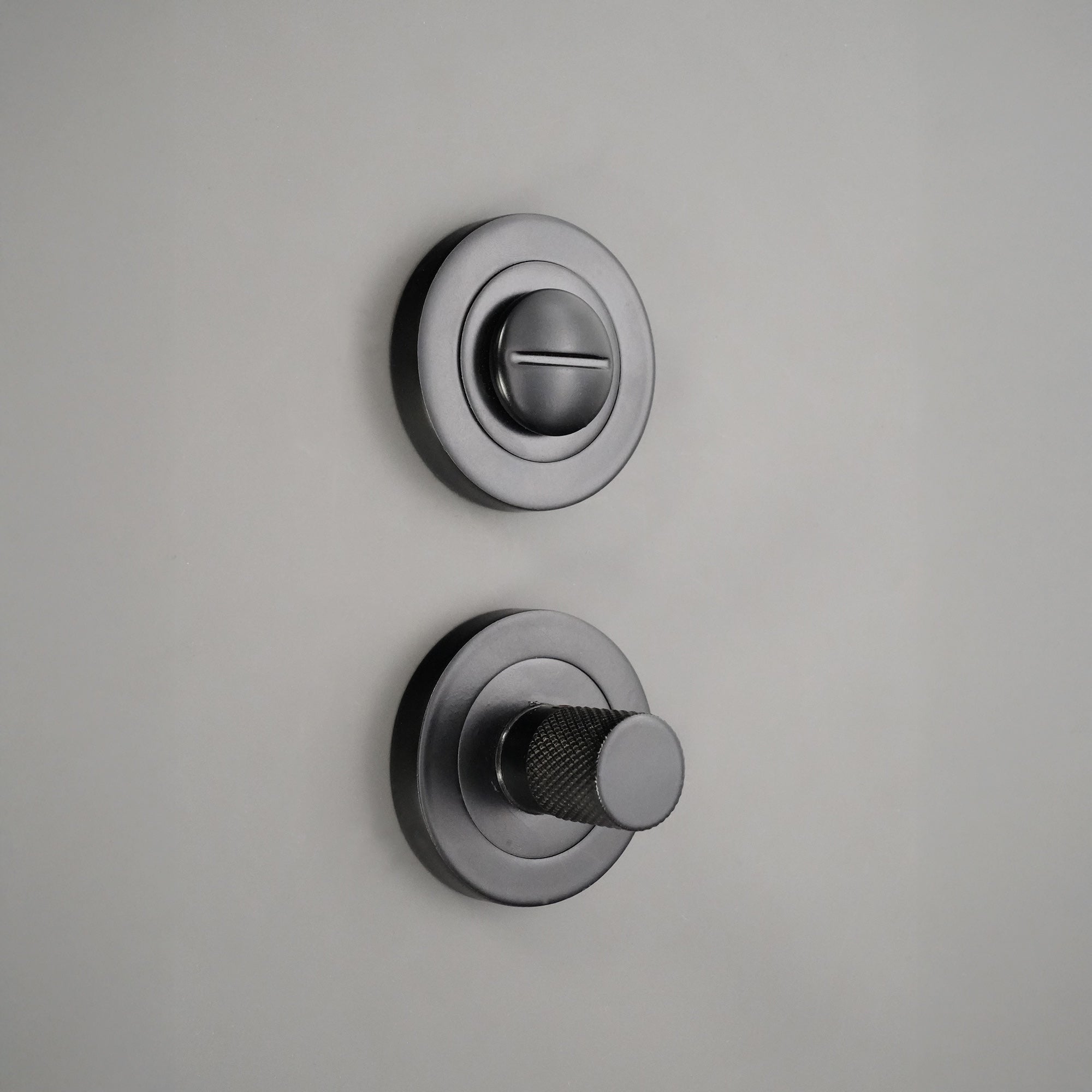 Connaught Knurled Turn & Release Matt Black - Thumbturn - Spira Brass - Yester Home