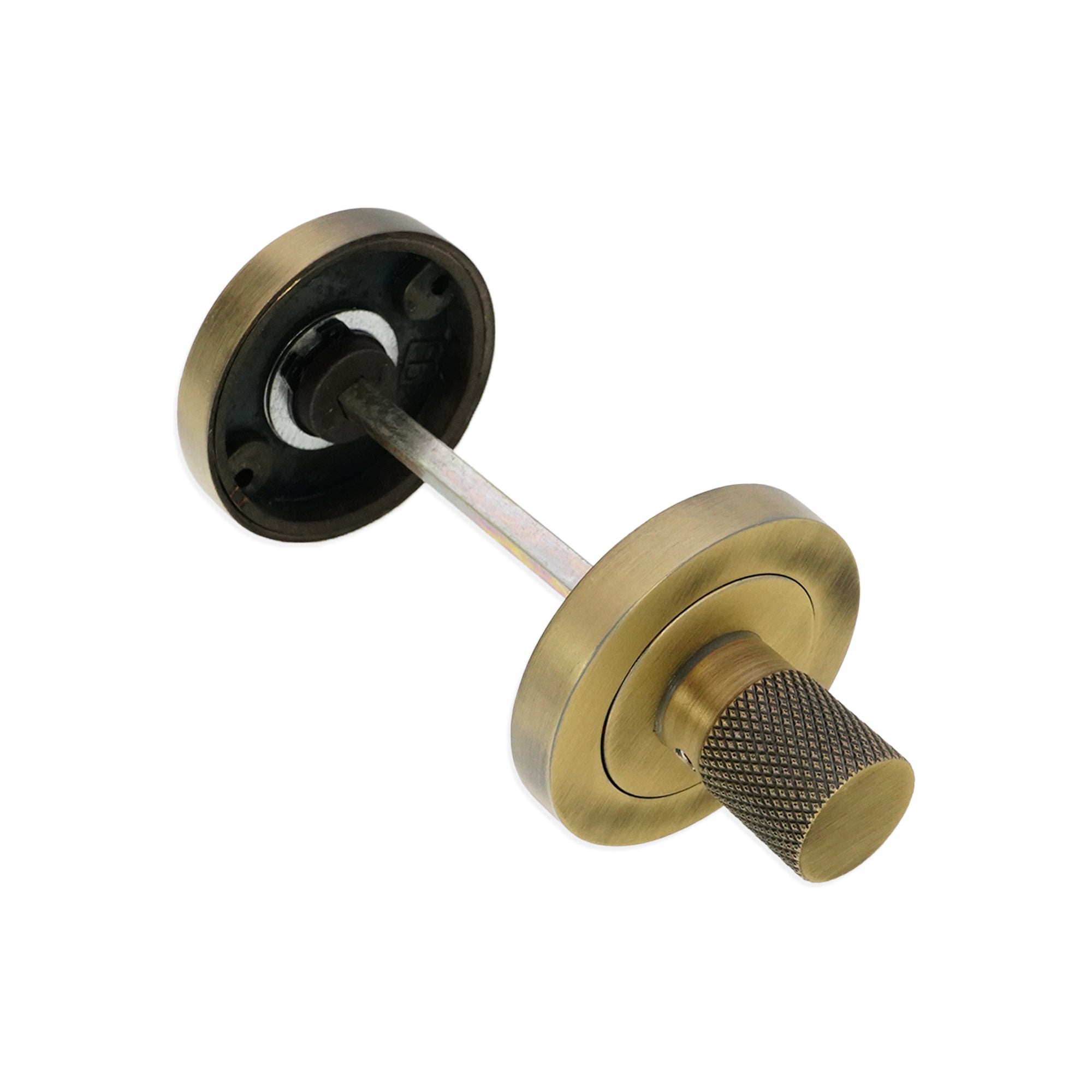 Connaught Knurled Turn & Release Matt Antique - Thumbturn - Spira Brass - Yester Home