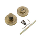 Connaught Knurled Turn & Release Matt Antique - Thumbturn - Spira Brass - Yester Home