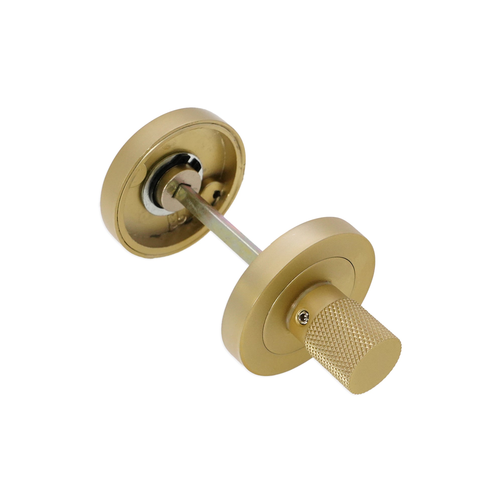 Connaught Knurled Turn & Release Satin Brass - Thumbturn - Spira Brass - Yester Home