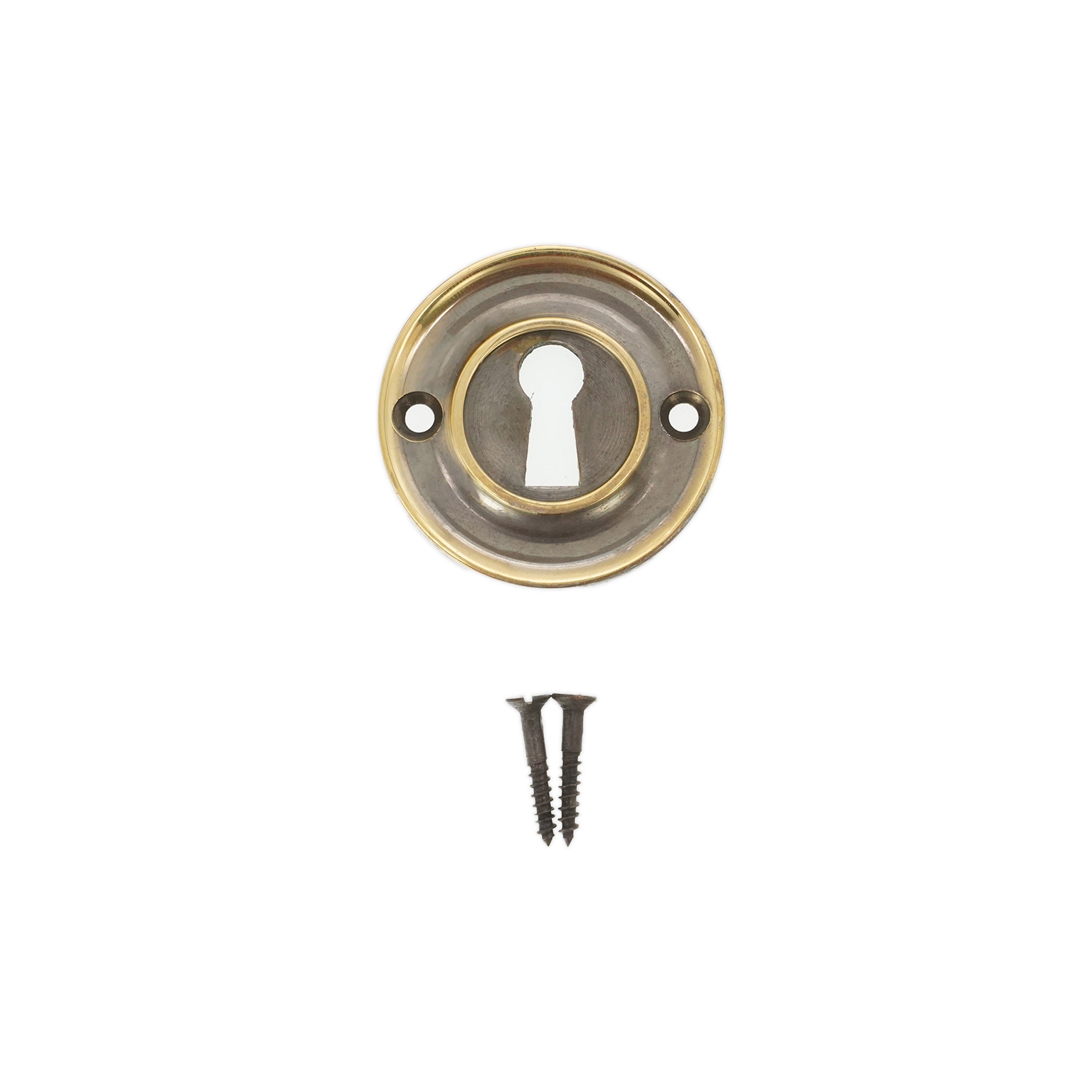 Slimline Standard Escutcheon Aged Brass - Escutcheon - Spira Brass - Yester Home