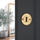 Slimline Standard Escutcheon Polished Brass - Escutcheon - Spira Brass - Yester Home