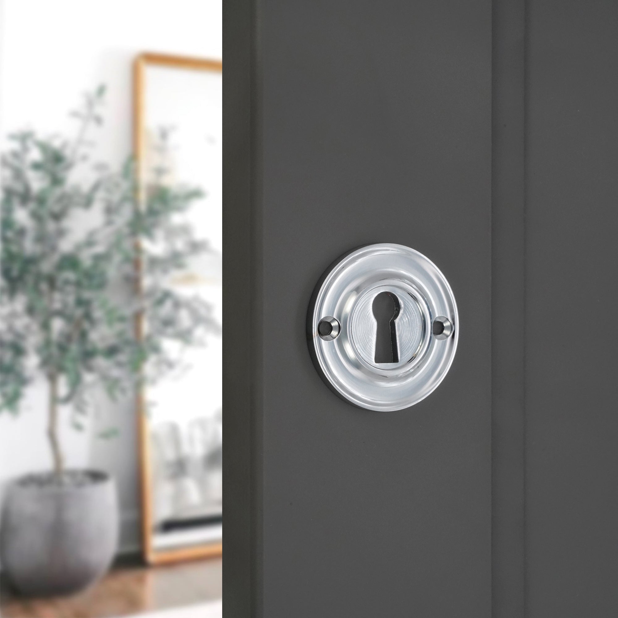 Slimline Standard Escutcheon Polished Chrome - Escutcheon - Spira Brass - Yester Home