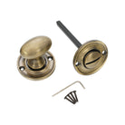 Slimline Turn & Release Antique Brass - Thumbturn - Spira Brass - Yester Home