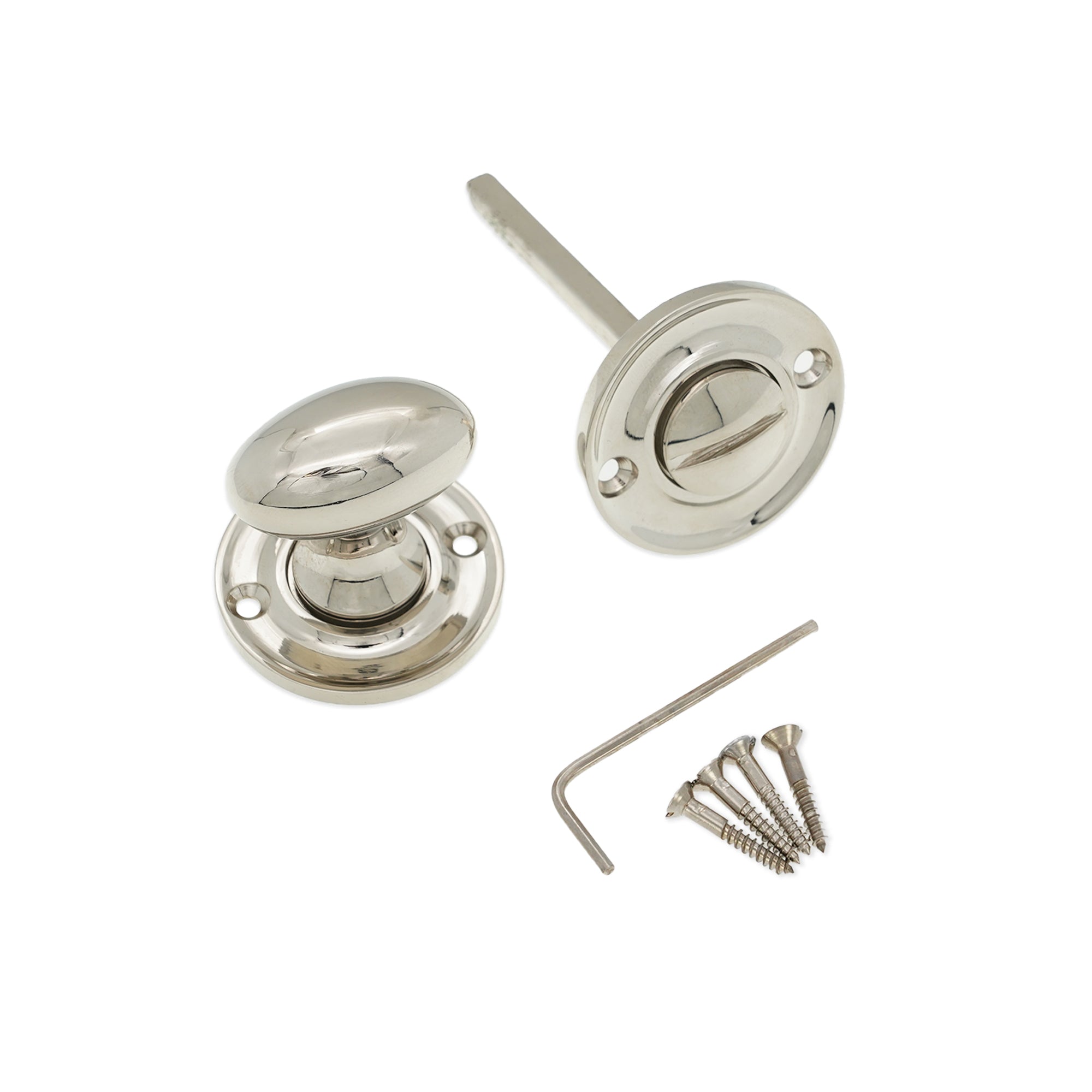 Slimline Turn & Release Polished Nickel - Thumbturn - Spira Brass - Yester Home