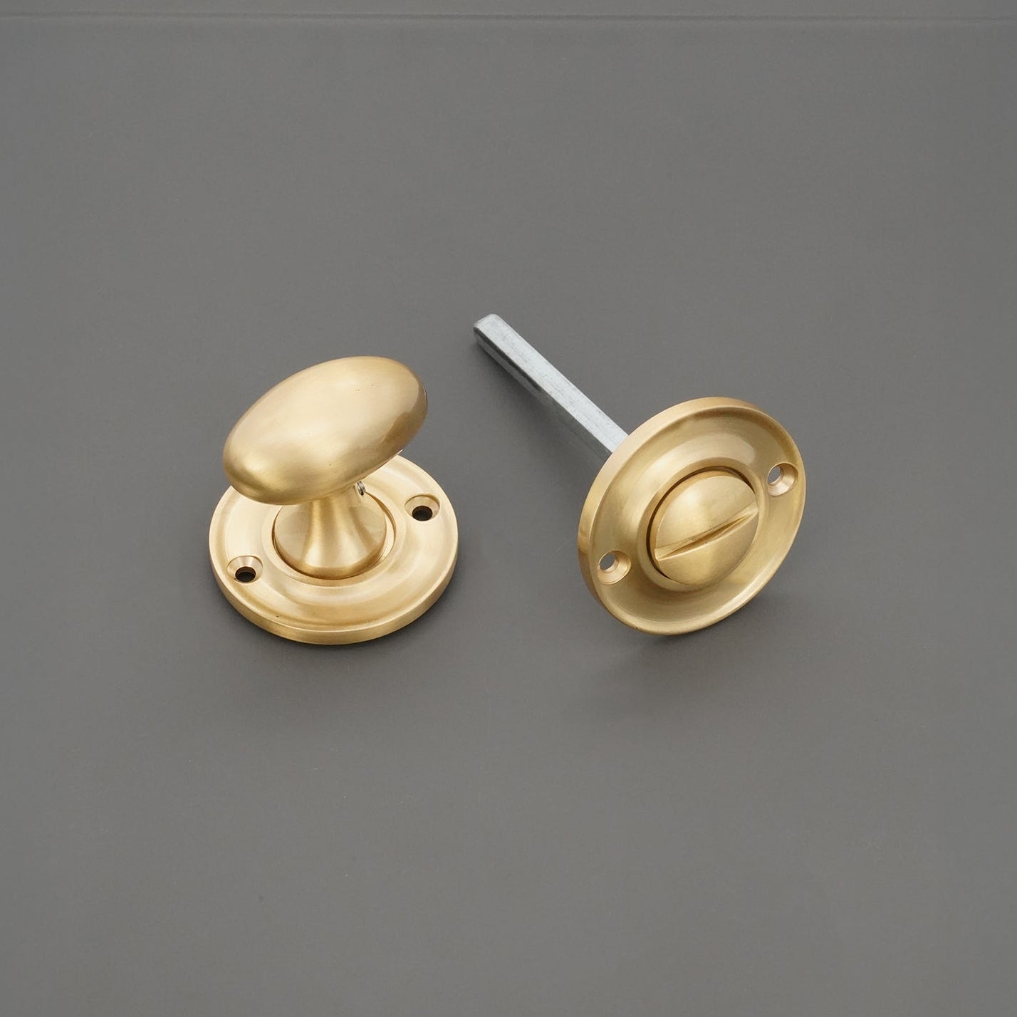 Slimline Turn & Release Satin Brass - Thumbturn - Spira Brass - Yester Home