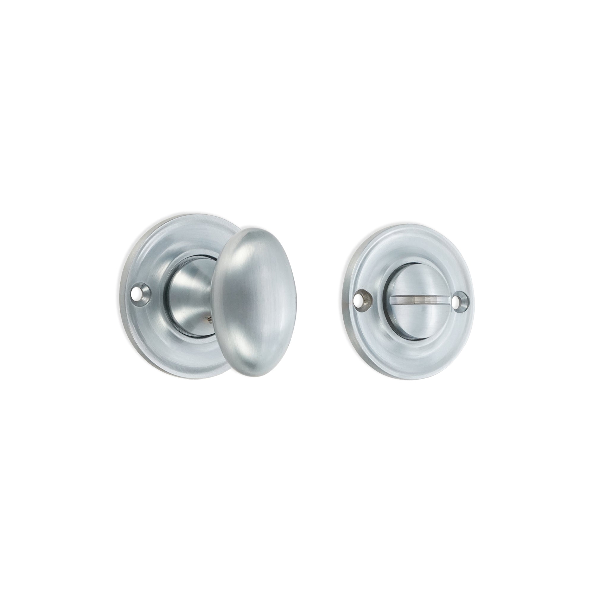 Slimline Turn & Release Satin Chrome - Thumbturn - Spira Brass - Yester Home
