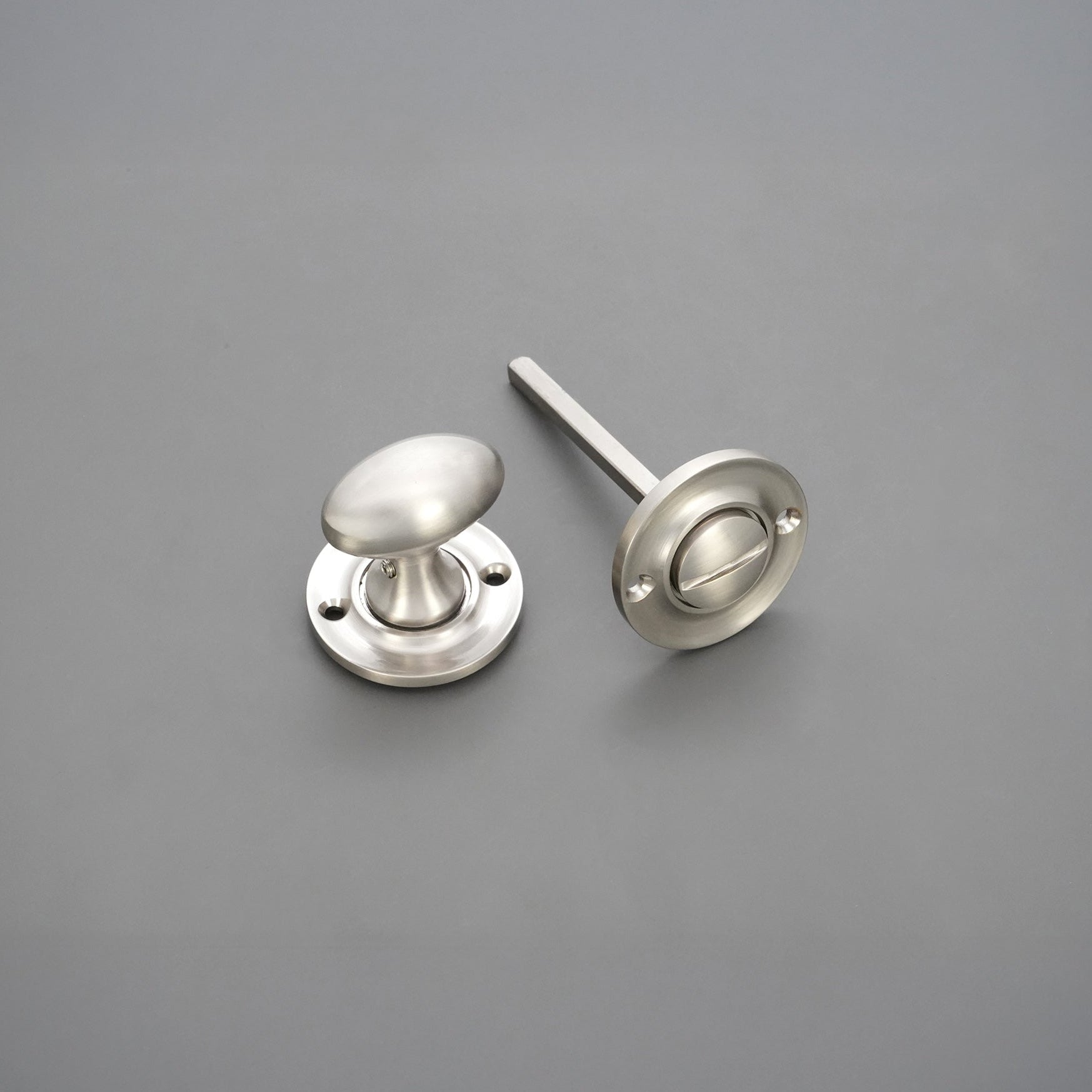 Slimline Turn & Release Satin Nickel - Thumbturn - Spira Brass - Yester Home