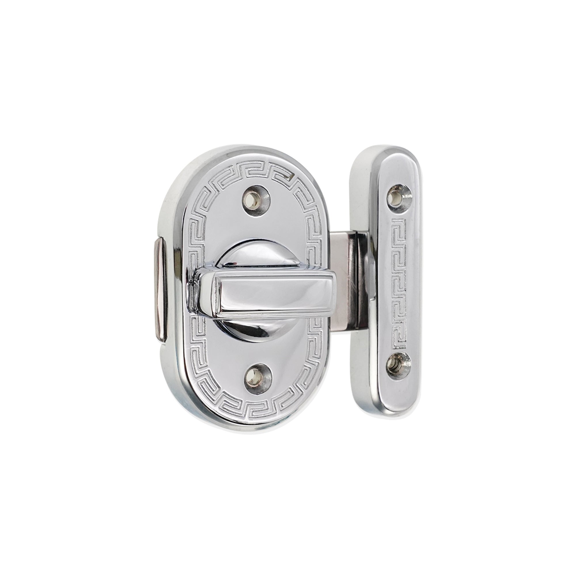 Delta Bathroom Latch Big Polished Chrome - Door Furniture - Spira Brass - Yester Home