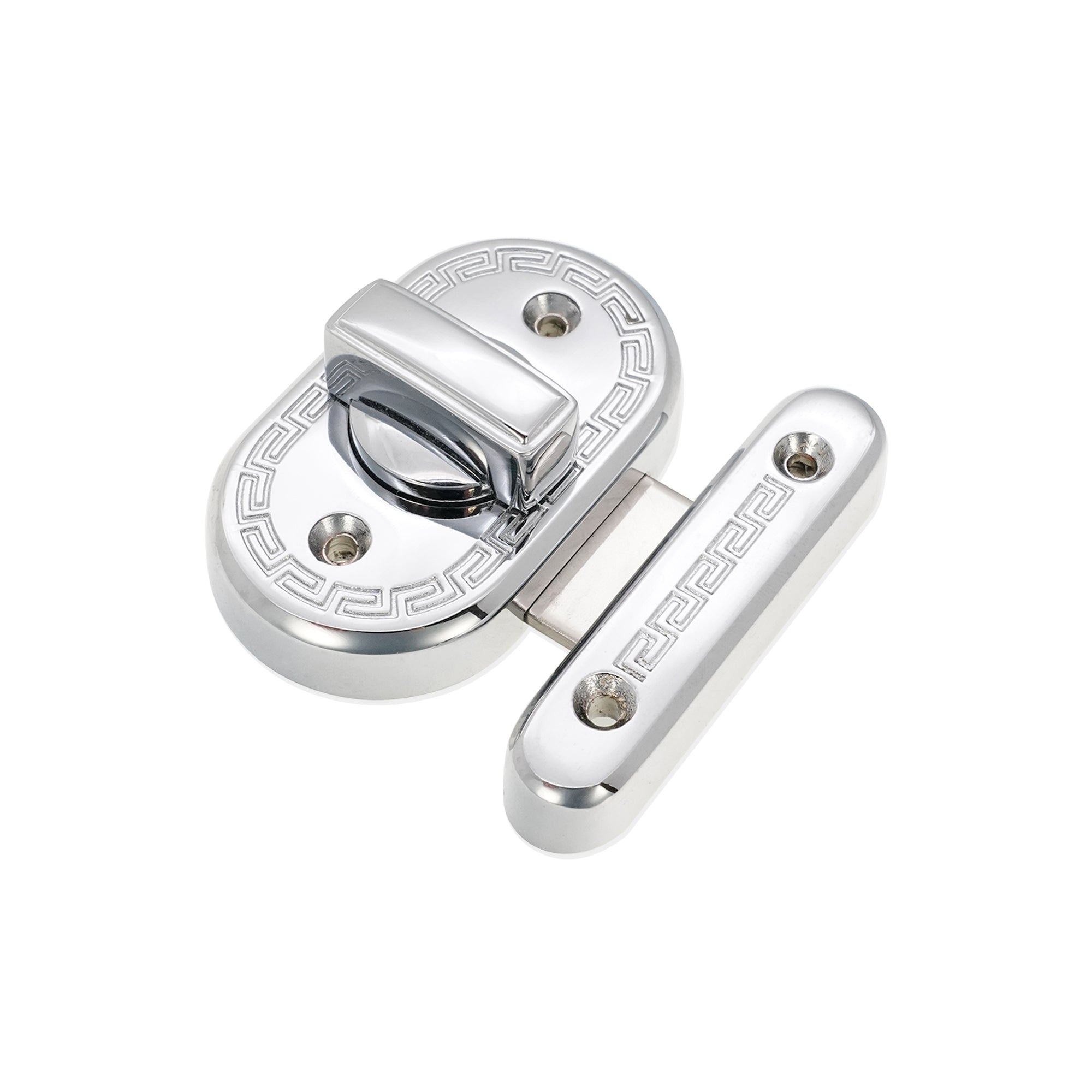 Delta Bathroom Latch Big Polished Chrome - Door Furniture - Spira Brass - Yester Home