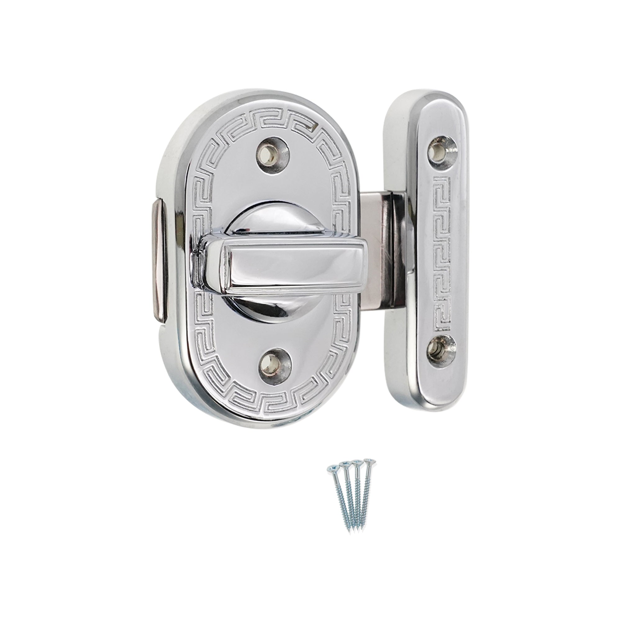 Delta Bathroom Latch Big Polished Chrome - Door Furniture - Spira Brass - Yester Home