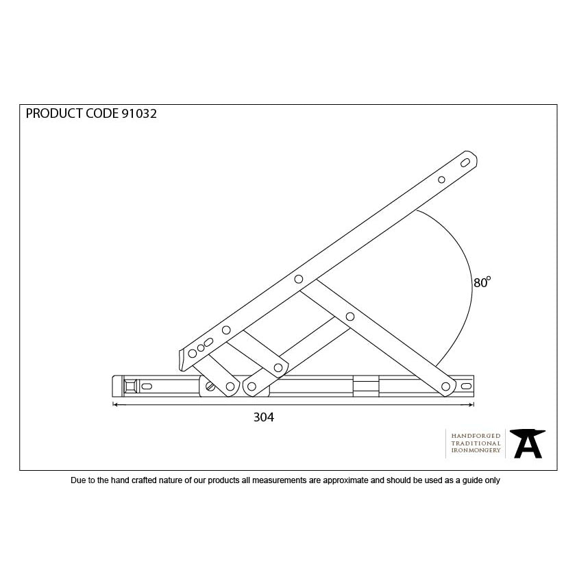 SS 12" Defender Friction Hinge - Top Hung | From The Anvil-Friction Hinges-Yester Home